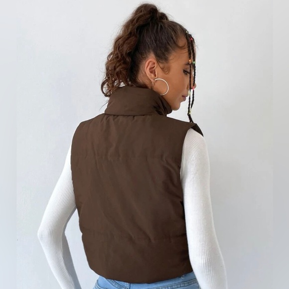 Brown Puffer Vest - Picture 2 of 2